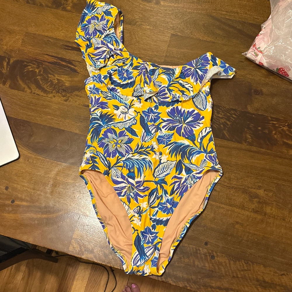 Jcrew one shoulder swimsuit - new!!